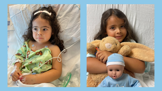 Emma at St. Jude Children’s Research Hospital in Memphis, Tennessee, where she bravely underwent surgery and radiation treatment.